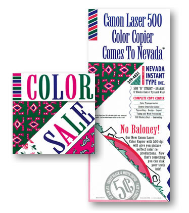 Nevada Instant Type mailer